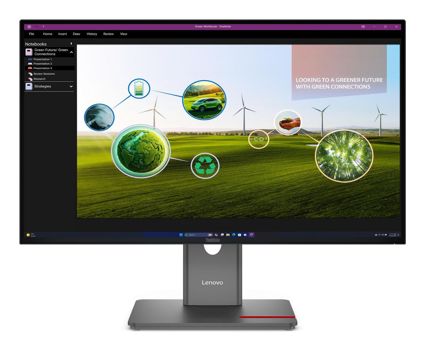Lenovo ThinkVision P27Q-40 – Monitor, 27", 2560 × 1440 (WQHD), Schwarz