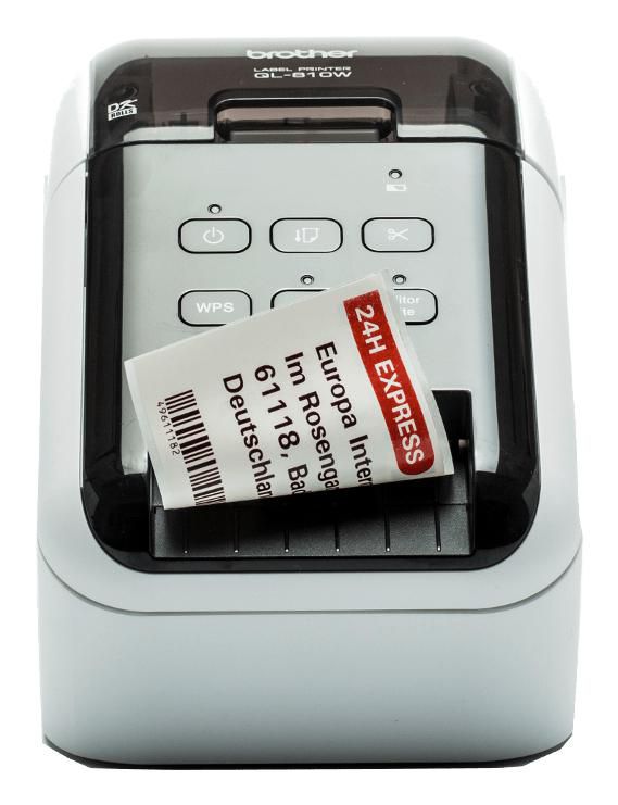 Brother DYMO QL-810Wc – Etikettendrucker, Thermodirekt, bis 62 mm, 2-farbig (schwarz/rot), USB, WLAN, 300 × 600 dpi