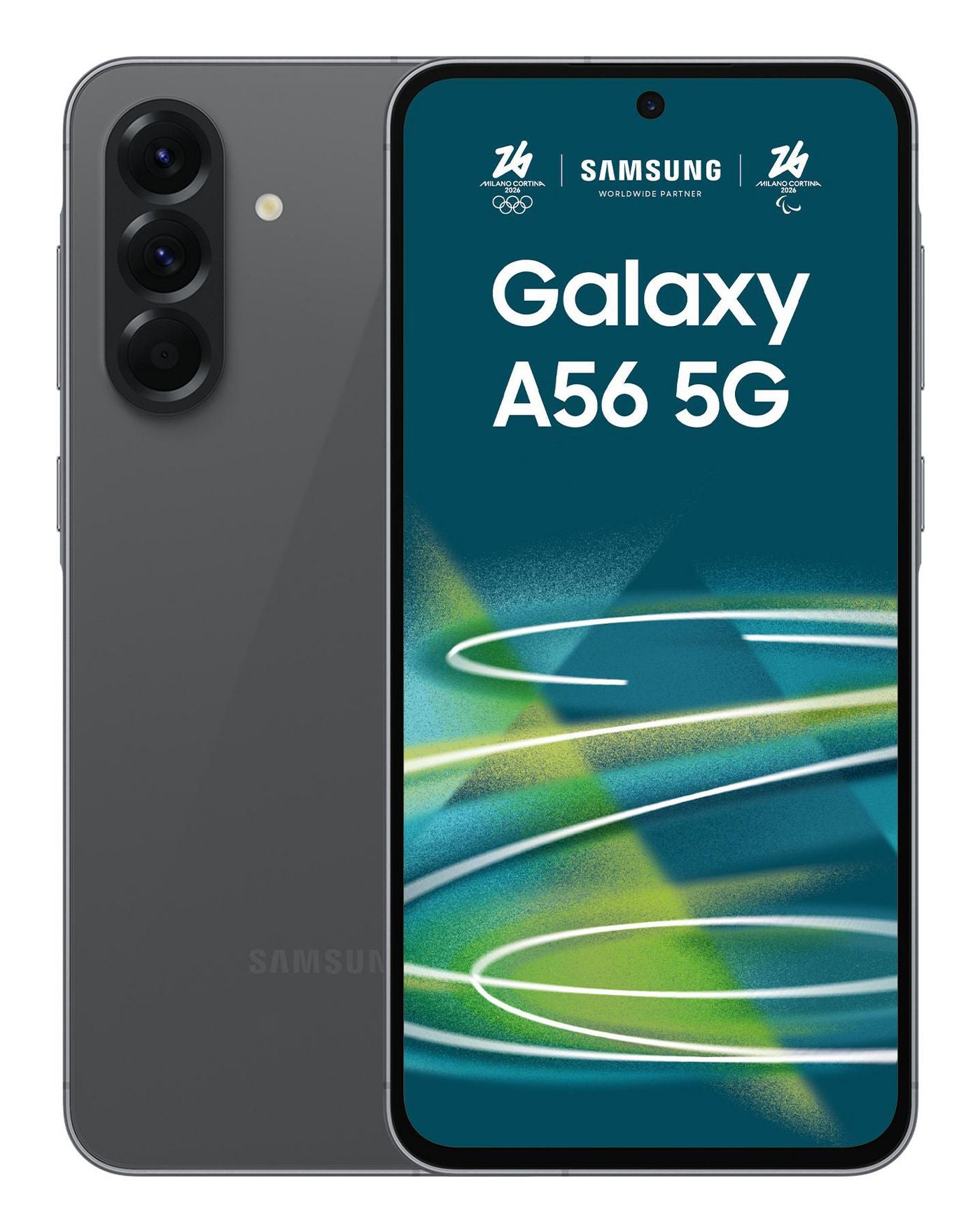 Samsung Galaxy A56 – Graphit, 6,7", 1080 × 2340, Android 15, 256 GB, 8 GB, Dual-SIM, 5G, IP67, NFC