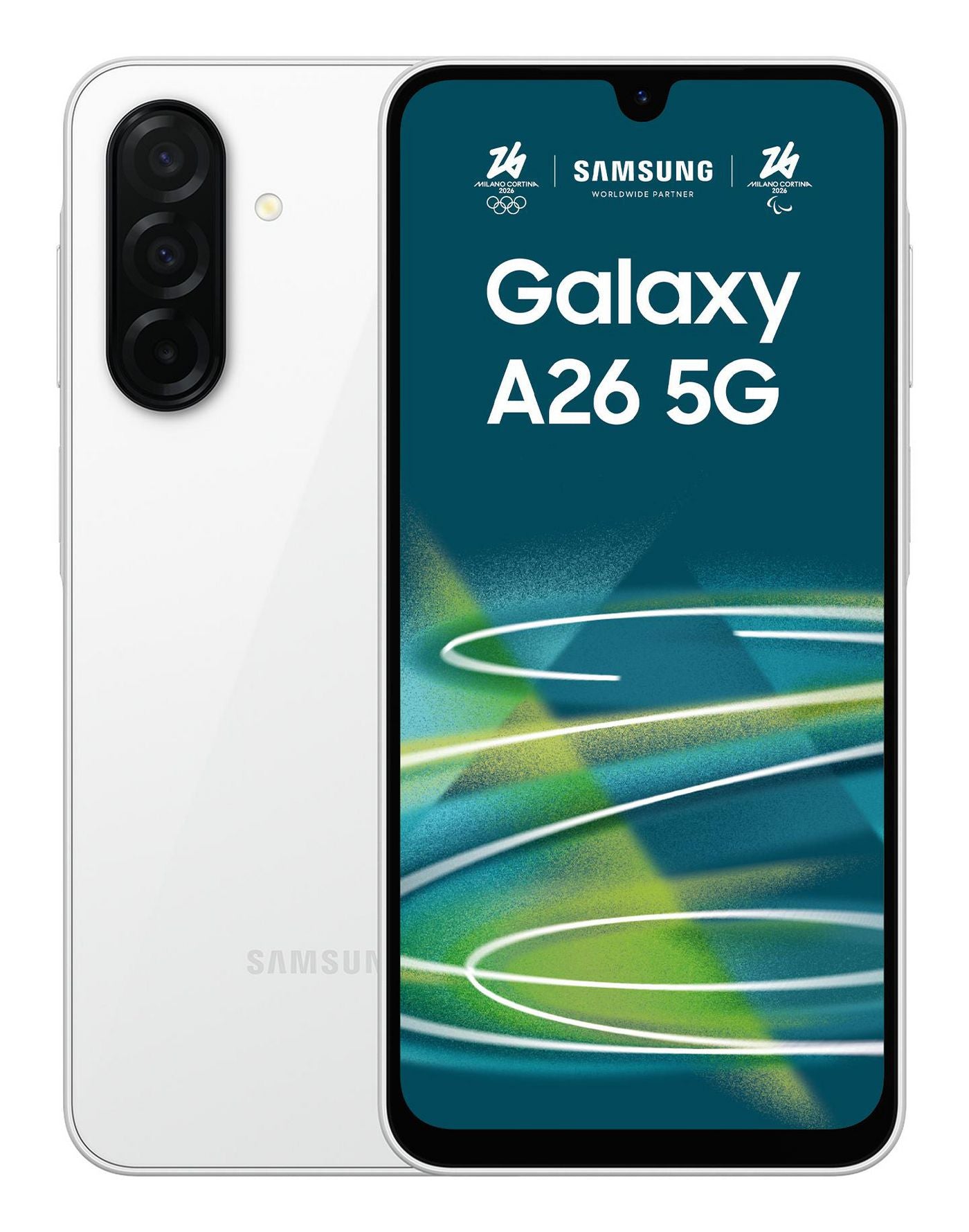 Samsung Galaxy A26 5G – weiss, 6,7", 1080 × 2340, Android 15, 128 GB, 6 GB, Hybrid Dual-SIM, IP67