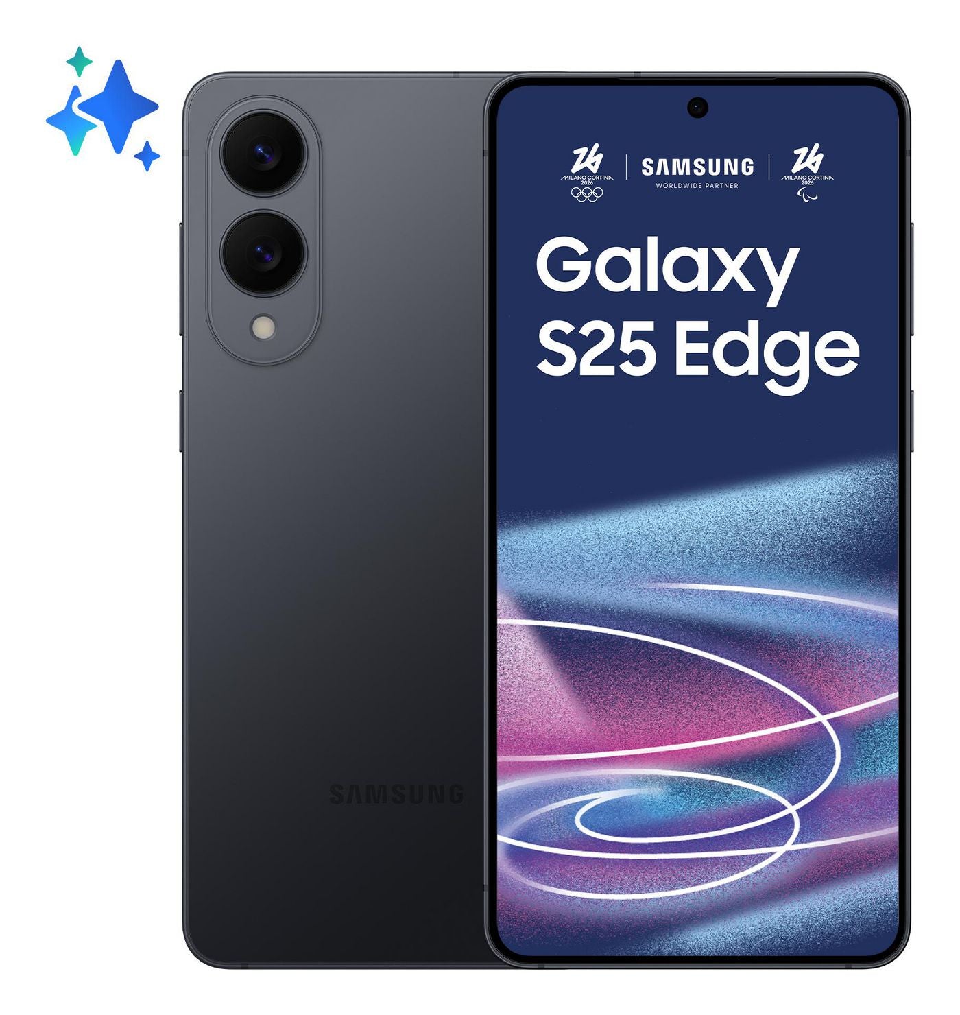 Samsung Galaxy S25 Edge – schwarz, 6,7", 3120 × 1440, Android 15, 256 GB, 12 GB, NanoSIM + eSIM, 5G, IP68