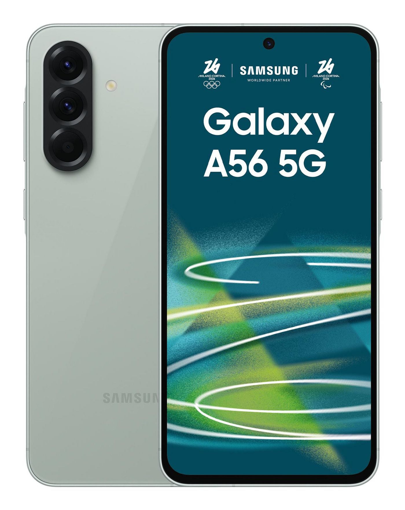 Samsung Galaxy A56 – olive, 6,7", 1080 × 2340, Android 15, 128 GB, 8 GB, Dual-SIM, 5G, IP67, NFC