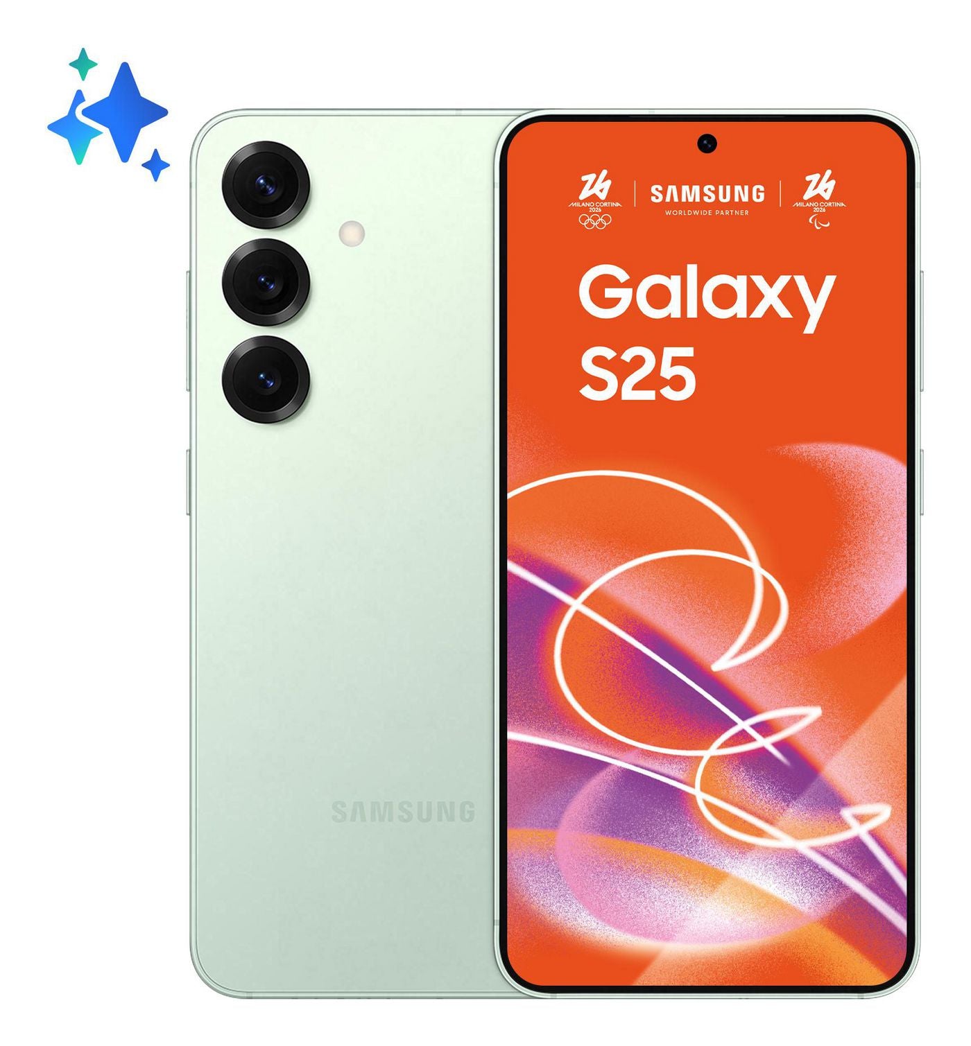 Samsung Galaxy S25 – Mint, 6,2", 2340 × 1080, Android 15, 256 GB, 12 GB, Dual-SIM, 5G, IP68