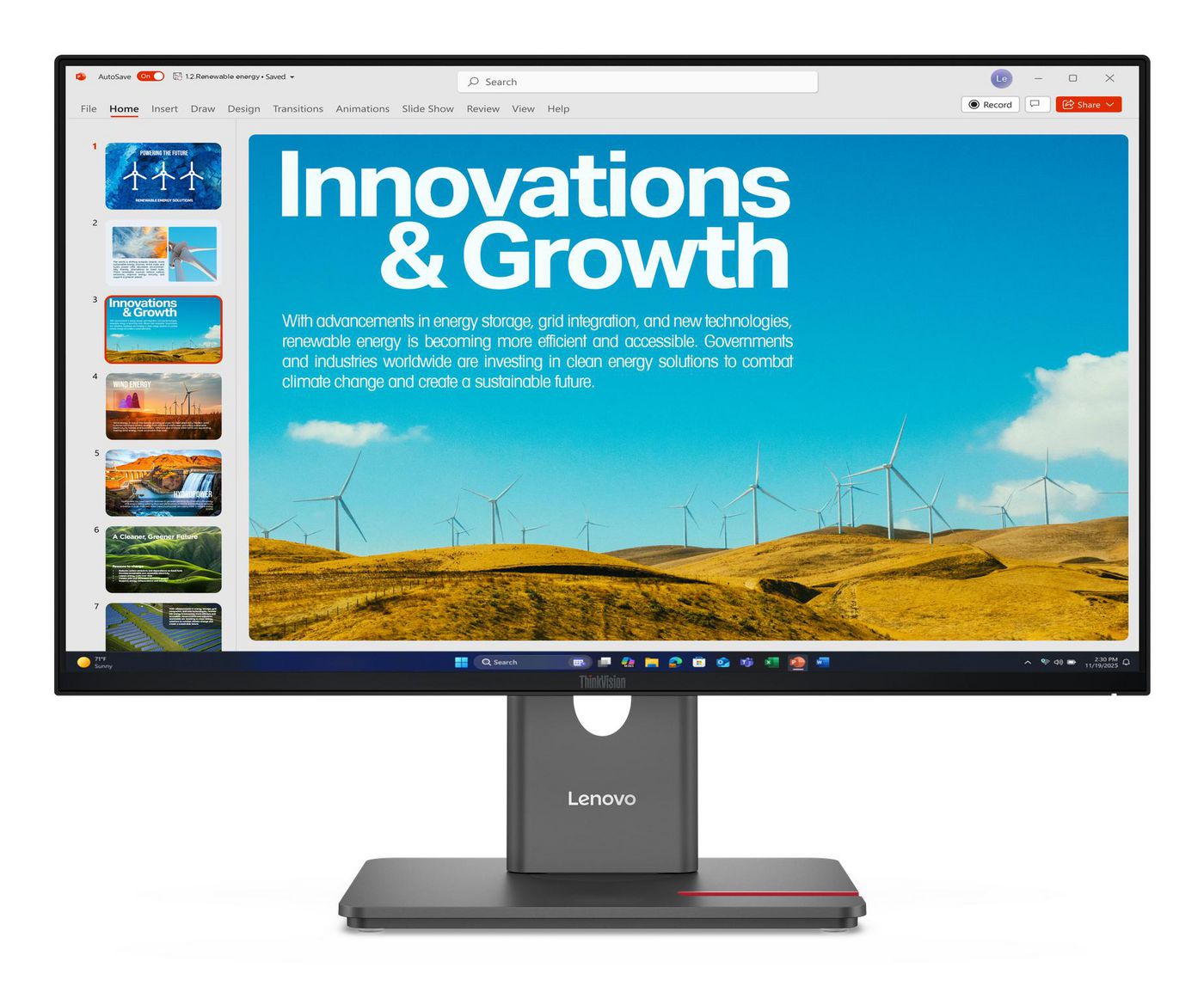 Lenovo ThinkVision P24q-40 – Monitor, 23,8", 2560 × 1440 (WQHD), LCD, Schwarz