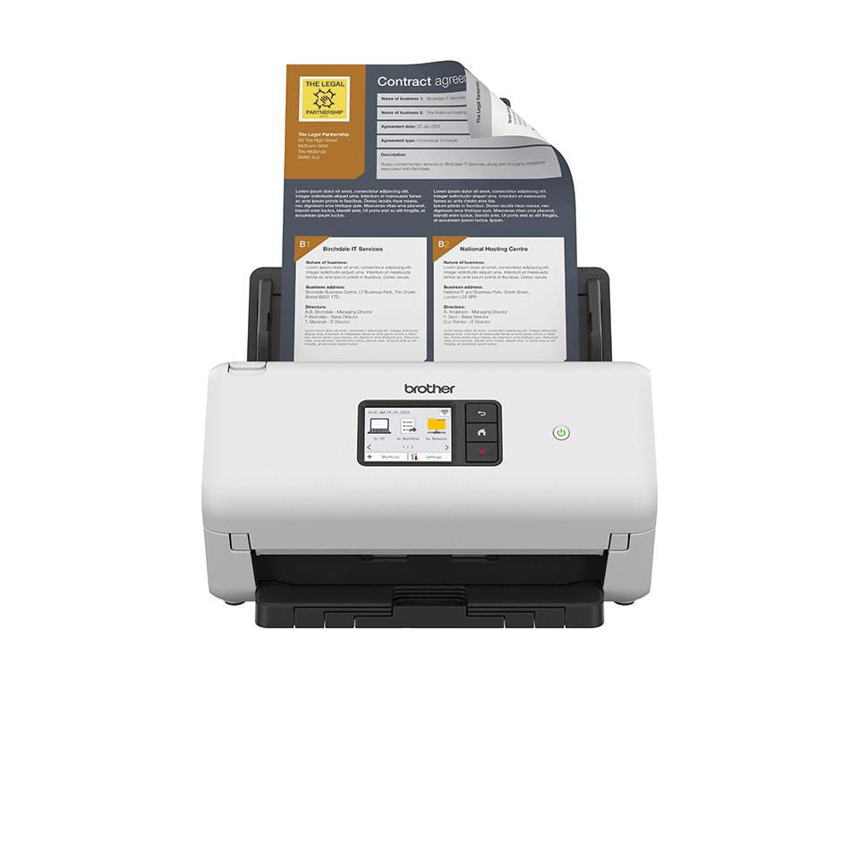 Brother ADS-4550W – Einzugsscanner, A3, Duplex, 35 Seiten pro Minute, ADF 60 Blatt, WLAN/LAN