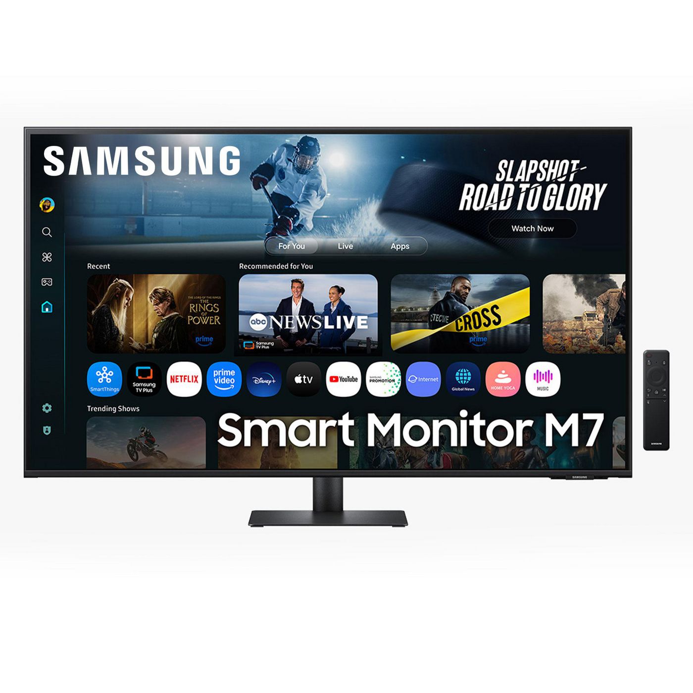 Samsung M70F – 43", 3840 × 2160 (4K), VA, USB-C 65 W, HDR10