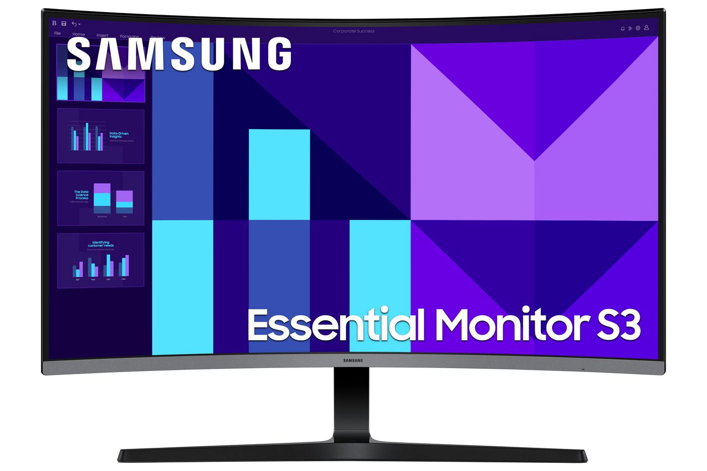 Samsung S39Gd – Monitor, 32" 1920 × 1080 (Full HD), VA, 100 Hz, 200 cd/m², Gebogen, VESA 75 × 75, Schwarz