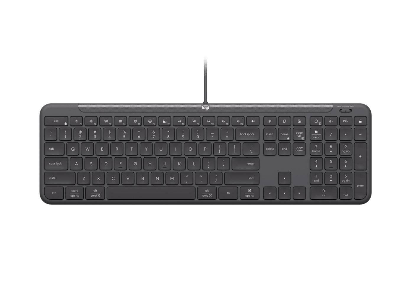 Logitech Signature Slim K620 – Tastatur – kabelgebunden, USB – QWERTY (IT) – Graphit