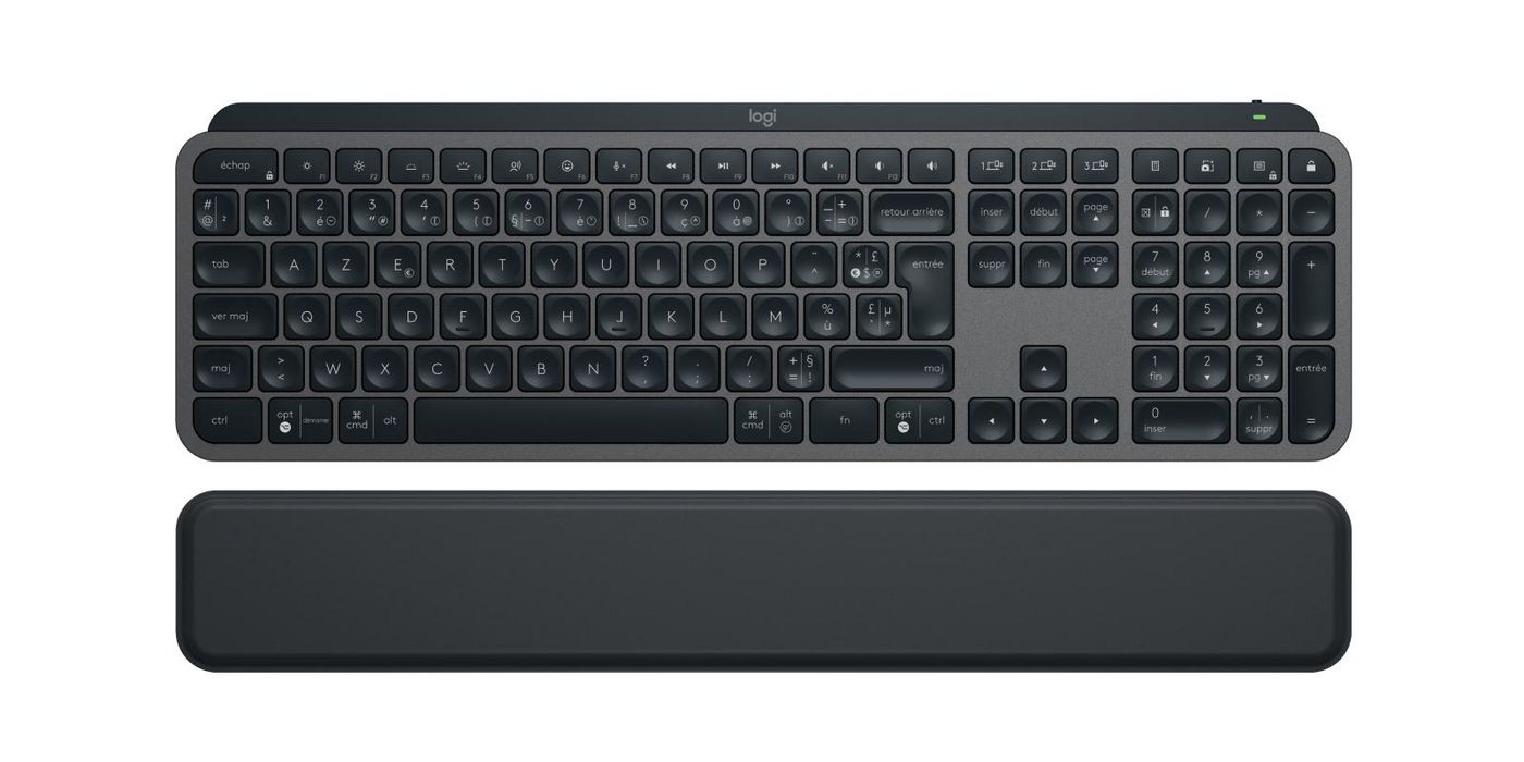 Logitech MX Keys S – Tastatur, kabellos (Bluetooth/2,4 GHz), FR-Layout – für Windows, macOS & iPadOS u. a.