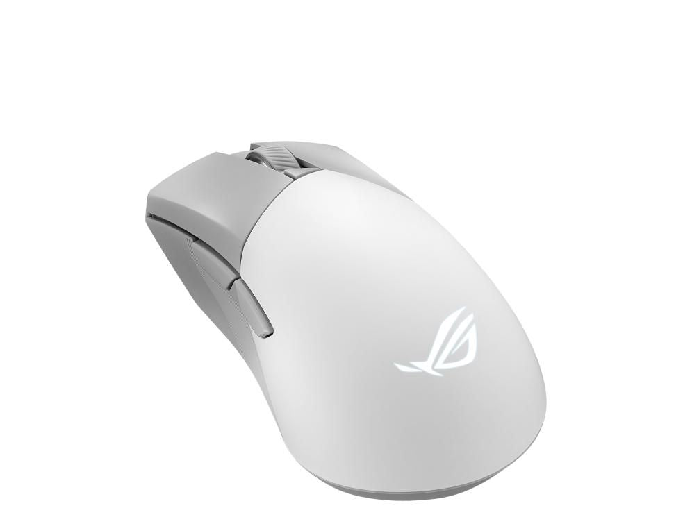 ASUS ROG Gladius III Wireless Aimpoint – Gaming-Maus – Kabellos (Bluetooth/2,4 GHz), 36000 DPI, Rechts, Weiss