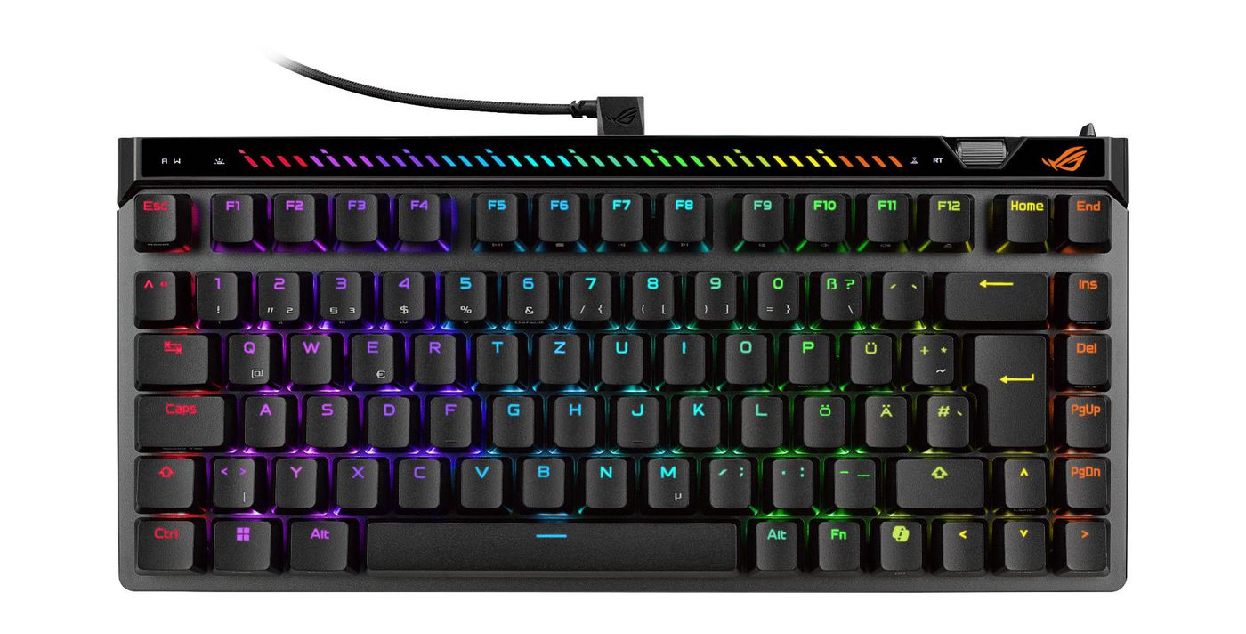 ASUS ROG Falchion Ace 75 HE – Tastatur 75% – Mechanisch, RGB – USB-C Kabelgebunden – Hot-Swap – Schwarz