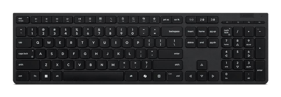 Lenovo Tastatur – Schere – Bluetooth & 2,4 GHz (2,4 GHz USB-A Empfänger) – AZERTY (BE) – Schwarz