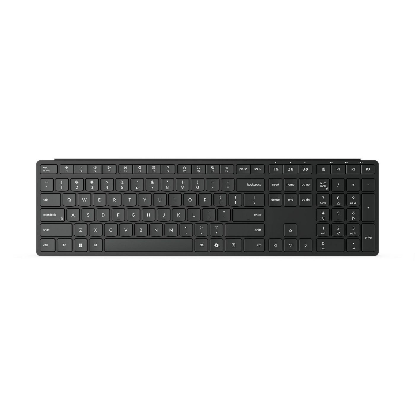 Lenovo Keyboard Home/Office RF – Tastatur – Membran – Bluetooth & 2,4 GHz (USB-A Empfänger) – Schwarz