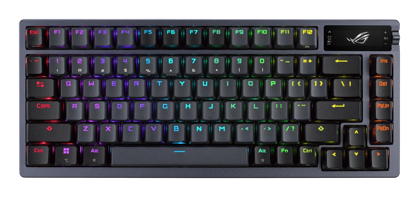 ASUS ROG Azoth – Gaming-Tastatur 75% – Mechanisch, RGB – Bluetooth & 2,4 GHz (USB-A Empfänger)
