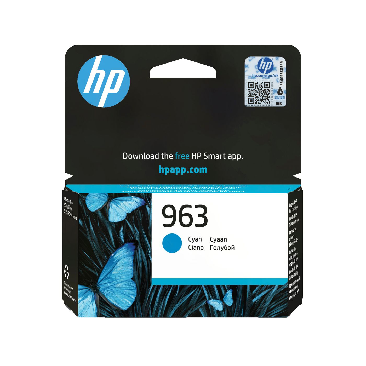 HP 963 Cyan Tintenpatrone (Original) – 700 Seiten – für HP OfficeJet Pro 9010/9012/9014/9015 …