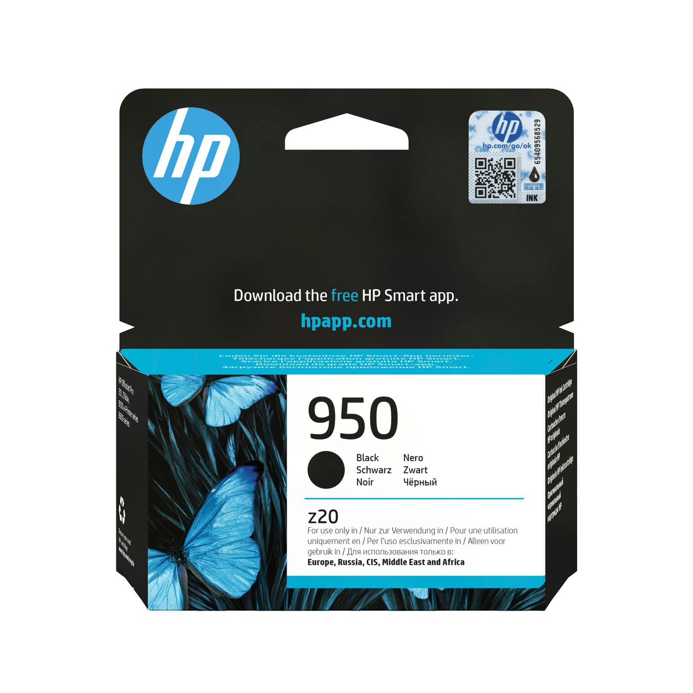 HP Tintenpatrone 950bk, Schwarz, 1'000 Seiten – für Tintenstrahldrucker/Multifunktionsgeräte