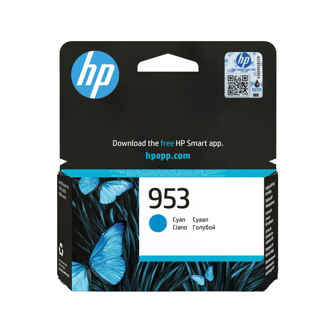 HP Tintenpatrone 953, Cyan, 630 Seiten – für Inkjetdrucker/Multifunktionsgeräte