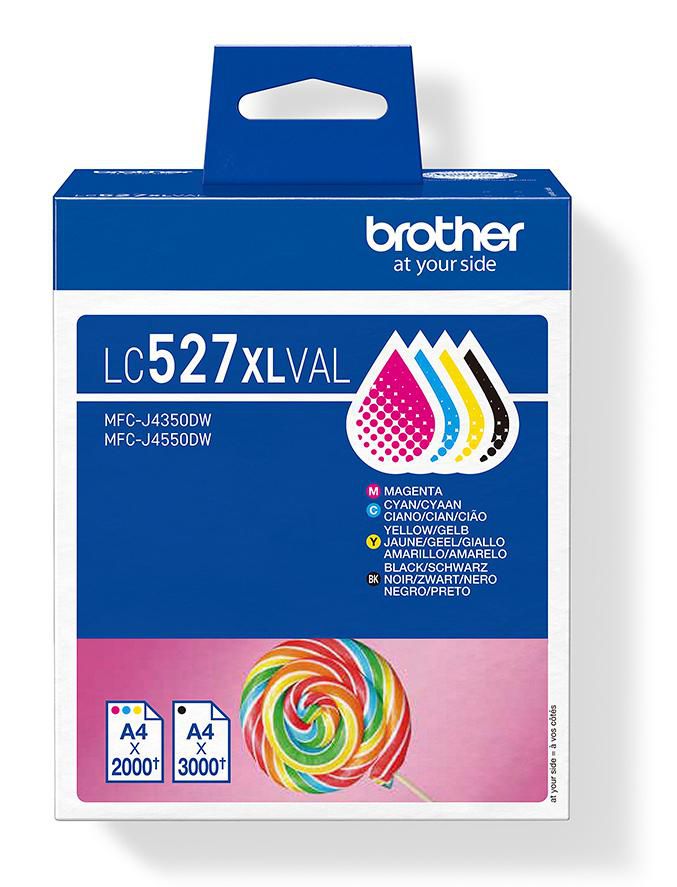 Brother Tintenpatronen-Multipack LC527XL, CMYK, XL – für LC527XL