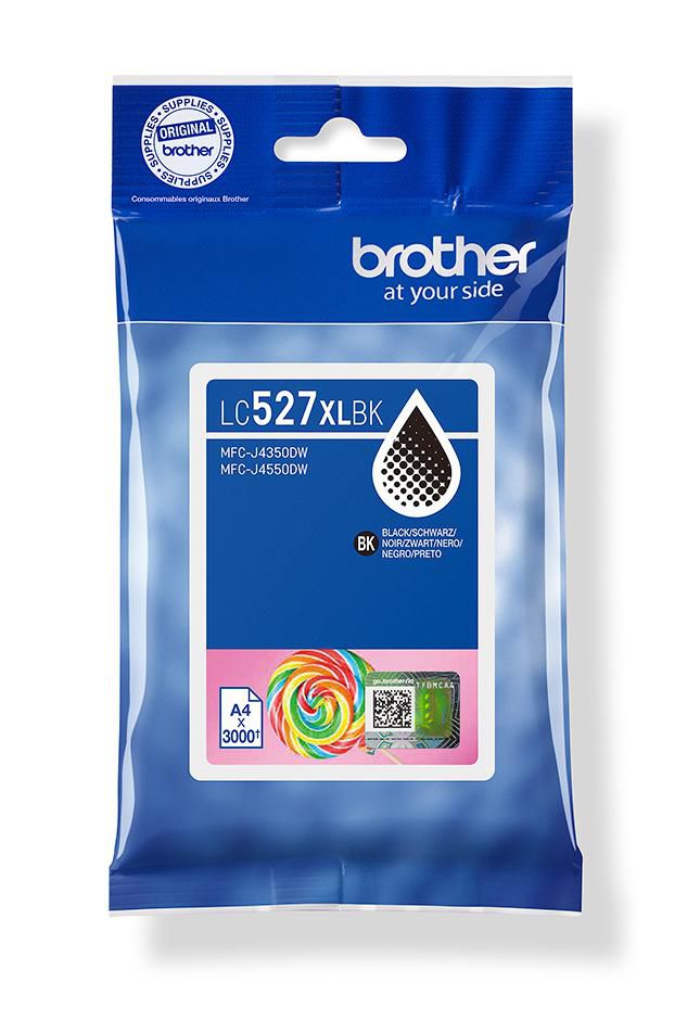Brother LC527XL Schwarz Tintenpatrone (Original) – 3'000 Seiten – für Brother MFC-J4350DW/MFC-J4550DW