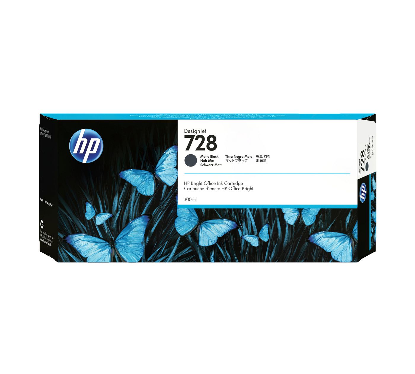 HP Tintenpatrone 728, Schwarz, 300 ml