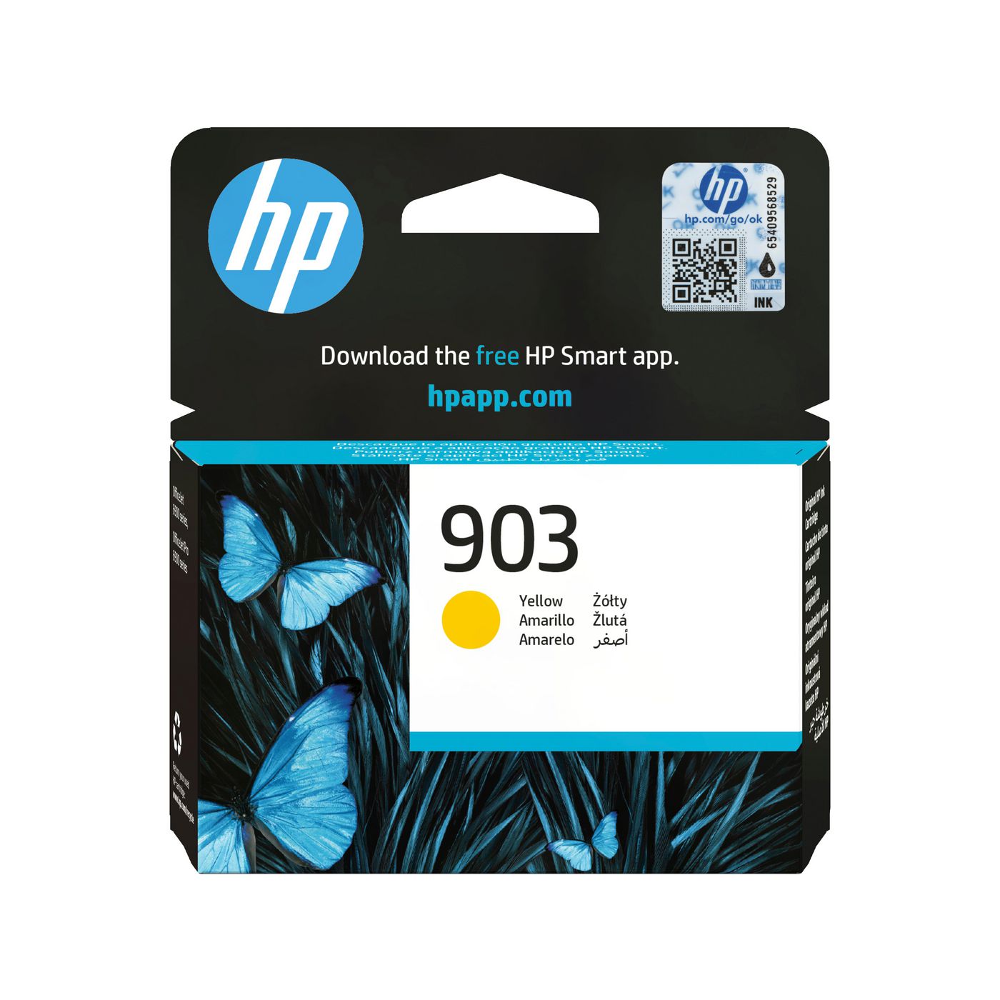 HP 903 Gelb Tintenpatrone (Original) – 315 Seiten – für HP OfficeJet 6950, OfficeJet Pro 6974 – T6L95AE