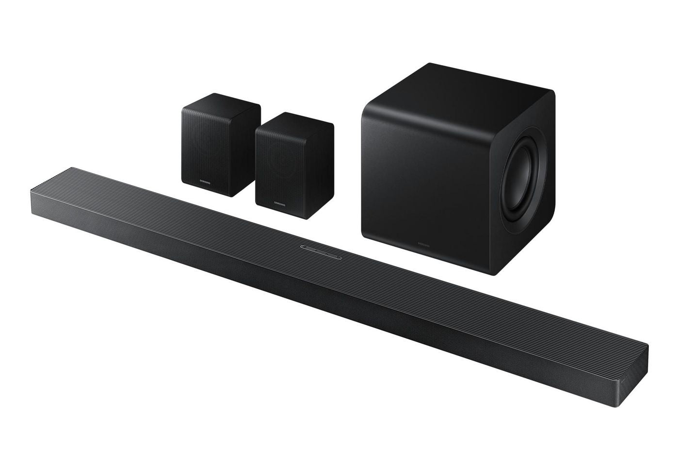 Samsung Q-Series Qs750F – Soundbar – 5.1.2, Dolby Atmos, mit kabellosem Subwoofer & Rear Lautsprecher – Titan Schwarz