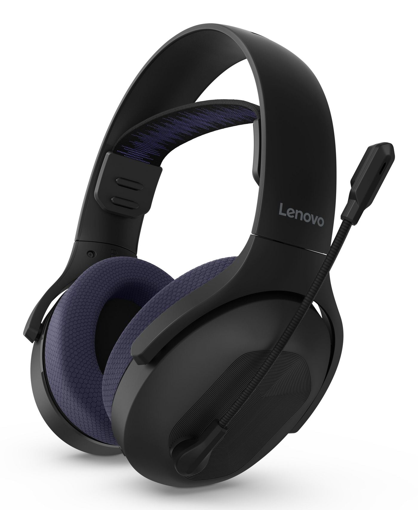 Lenovo Legion H410 Gaming-Headset – Over-Ear, Stereo, BT, mit USB-A-Dongle, Schwarz/Violett, BT 5.2