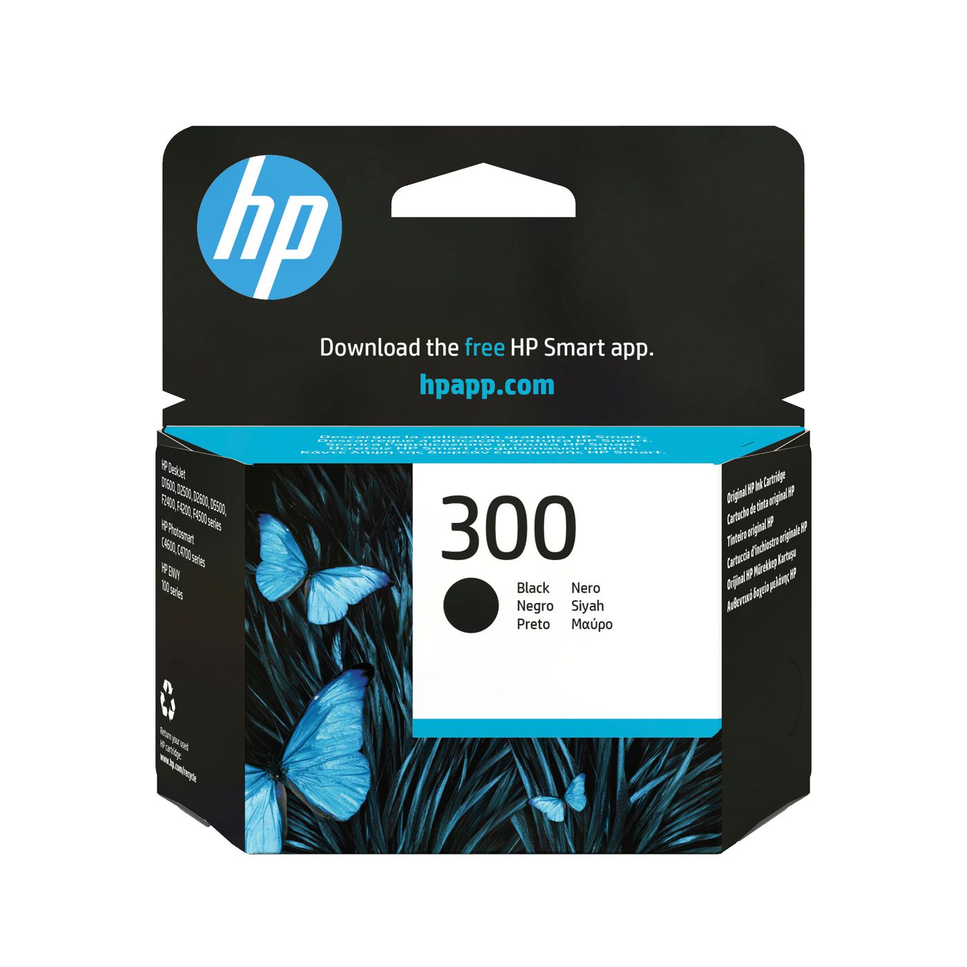 HP 300 Schwarz Tintenpatrone (Original) – 200 Seiten – für HP 300