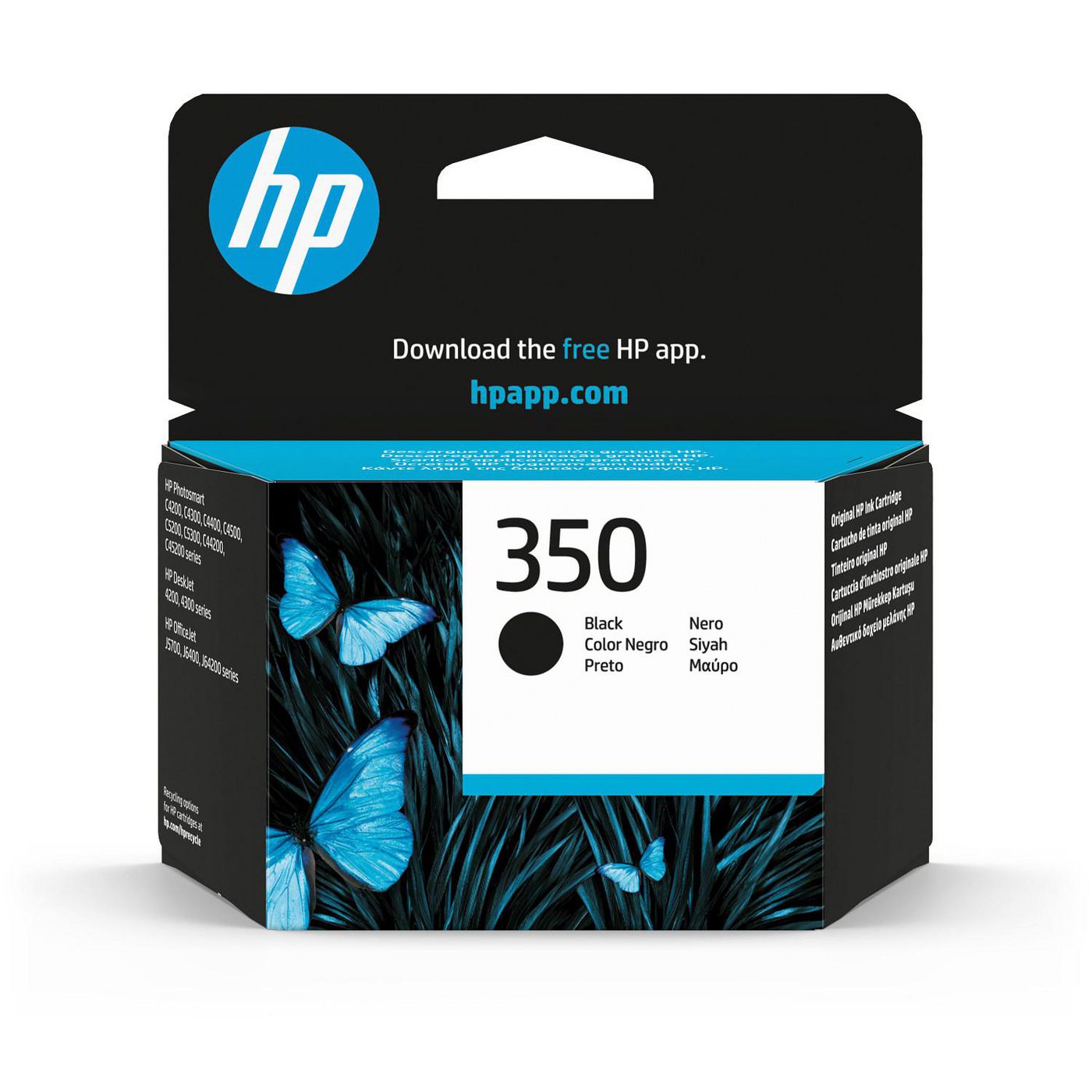 HP 350 Schwarz Tintenpatrone (Original) – 200 Seiten – für HP 350