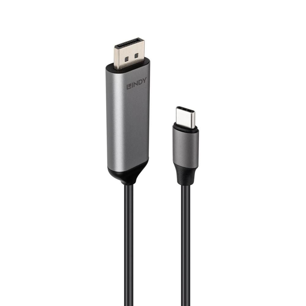 Lindy USB-C auf DisplayPort Kabel – 8K 60 Hz – 2 m