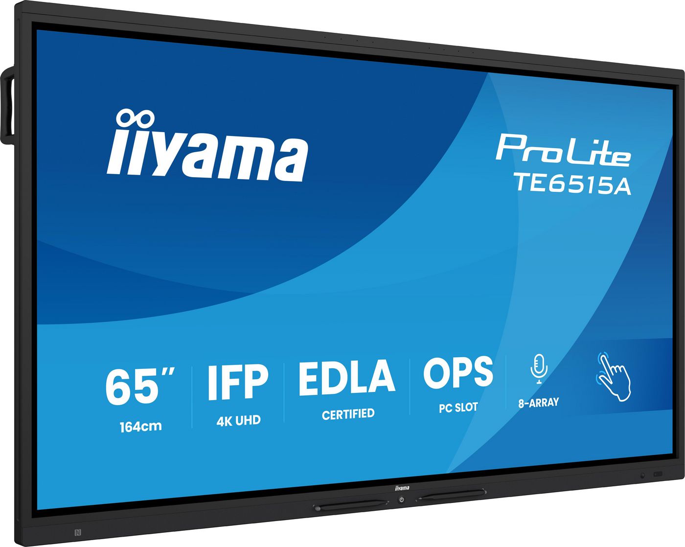 iiyama TE6515A-B2AG – 64,5" Touch, 3840 × 2160 (4K), VA, USB-C 100 W, LAN