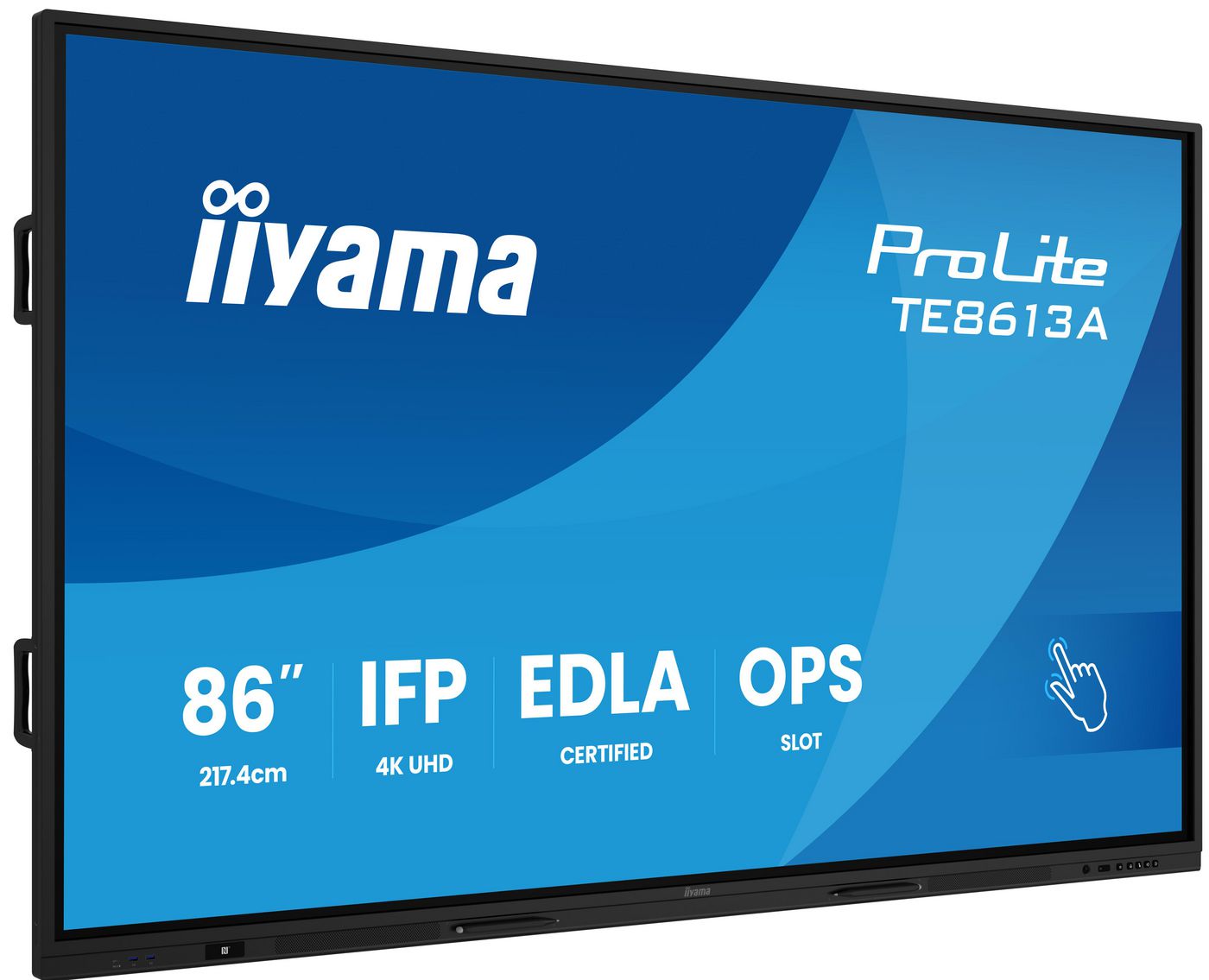 iiyama TE8613A-B2AG – 86" 4K Ultra HD Interaktives Display (Touch), IR-Touch, 500 cd/m², Android