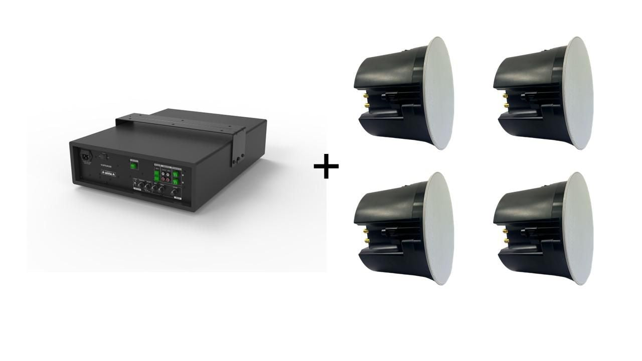 Vivolink Audiopack – Subwoofer – 6,5" Treiber, inkl. 4 Deckenlautsprecher, 40 W