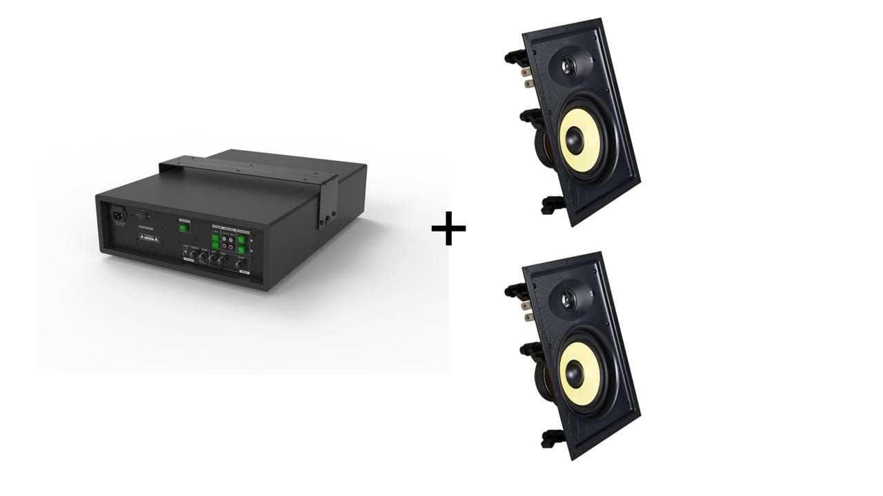 Vivolink Audiopack – Installationslautsprecher – mit Subwoofer, 2× Einbau-Lautsprecher