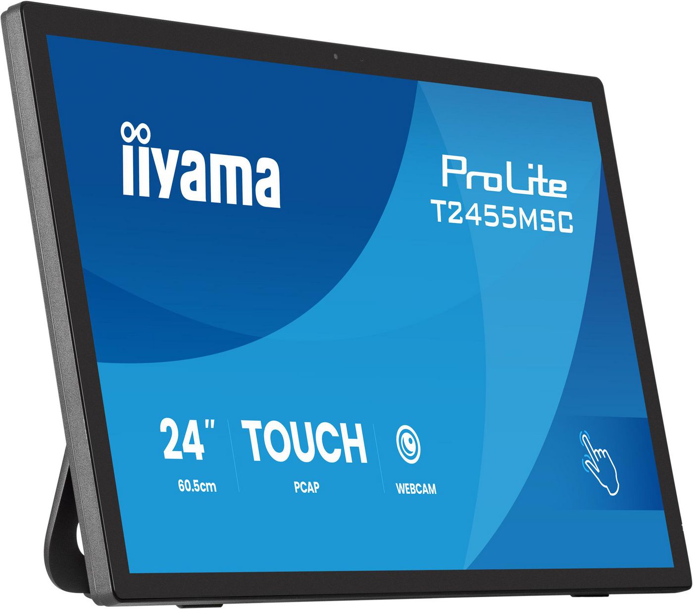 iiyama ProLite T2455MSC-B2 – 23,8" Touch, 1920 × 1080 (Full HD), IPS, 120 Hz, Webcam