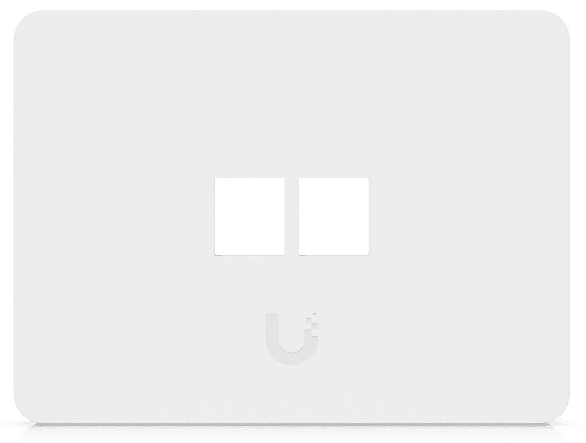 Ubiquiti Keystone-Modul RJ45, 2×RJ-45, Polycarbonat/Stahl, 118×88×9,6 mm, Schrauben enthalten, 4er-Pack – weiss