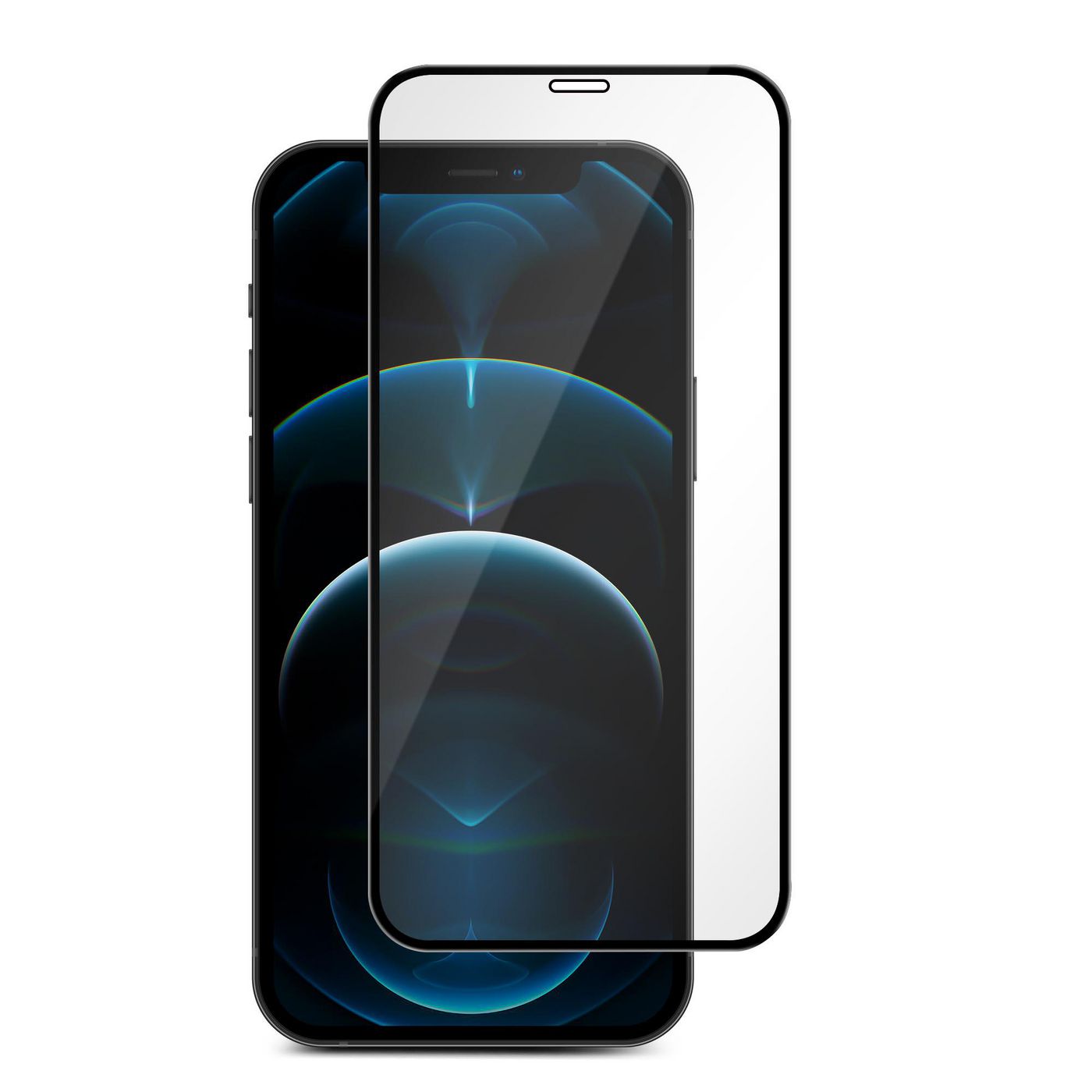 eSTUFF Displayschutz (Panzerglas), Full Cover – für iPhone 12/12 Pro