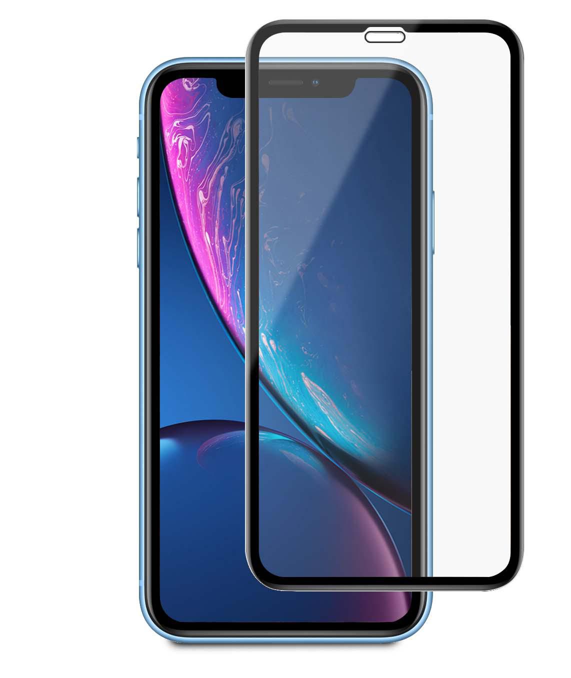 eSTUFF Displayschutz (Panzerglas), Full Cover – für iPhone 11/XR