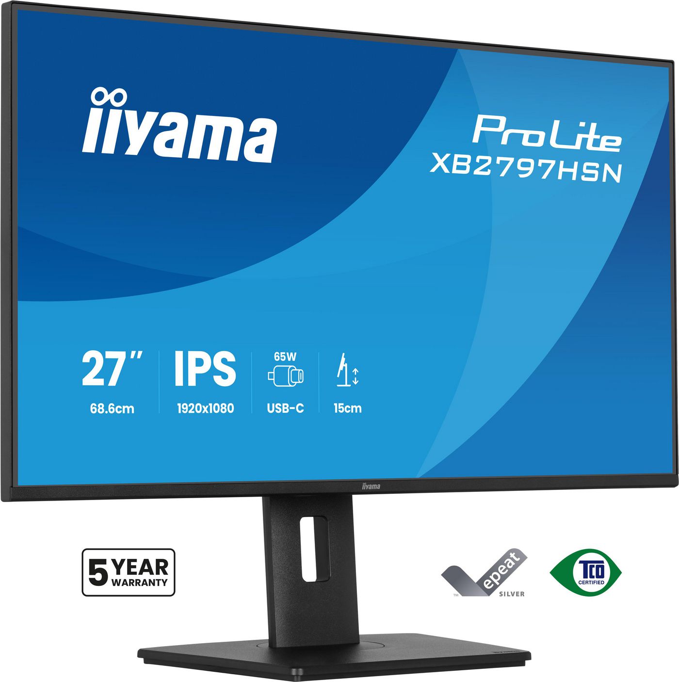 iiyama 27″, 1920 × 1080 (Full HD), IPS, USB‑C