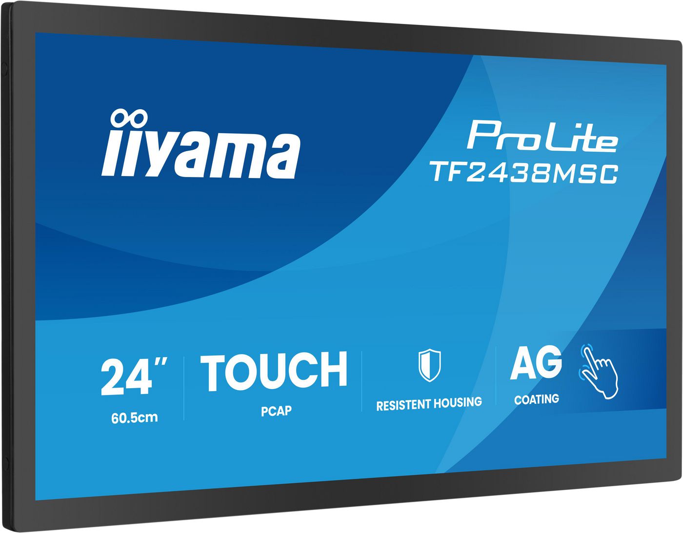 iiyama TF2438MSC-B2 – 24" Touch, 1920 × 1080 (Full HD), IPS