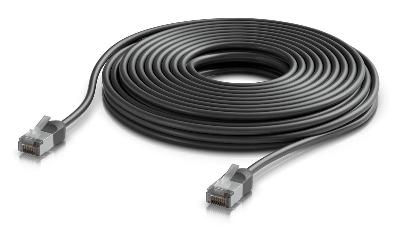 Ubiquiti Patchkabel – Cat6a F/UTP, 12 m, Schwarz, RJ-45