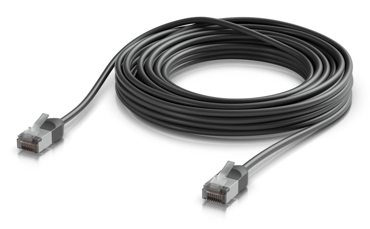 Ubiquiti Patchkabel – Cat6a, F/UTP (FTP), 8 m, Schwarz, RJ-45