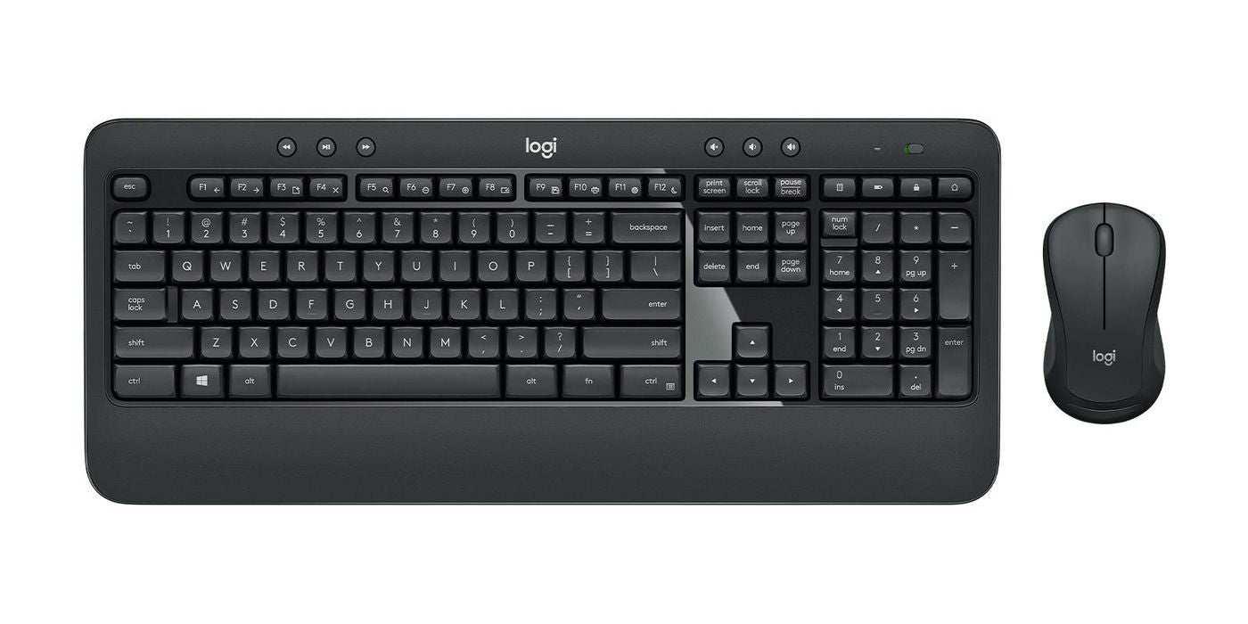 Logitech MK540 – Tastatur-Maus-Set – Membran – 2,4 GHz USB-A (Empfänger) – QWERTY (US-INT) – Schwarz