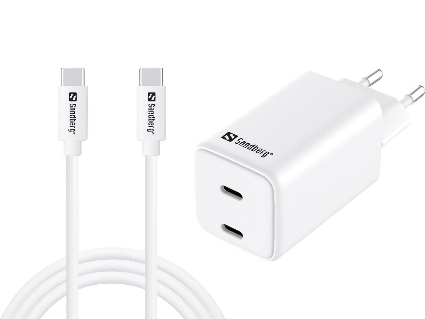 Sandberg 441-75 USB-Wandladegerät 65 W – USB-C×1 – PD – EU-Stecker (Typ C) – 1,5 m Kabel