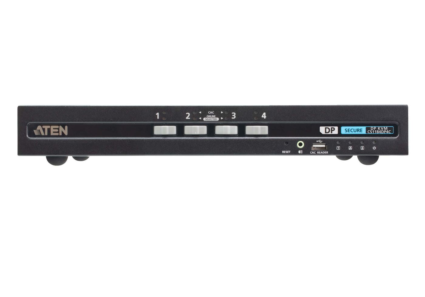ATEN Sicherer KVM-Switch – 4-Port DisplayPort/HDMI – USB 3.0, CAC, PSD PP v4.0