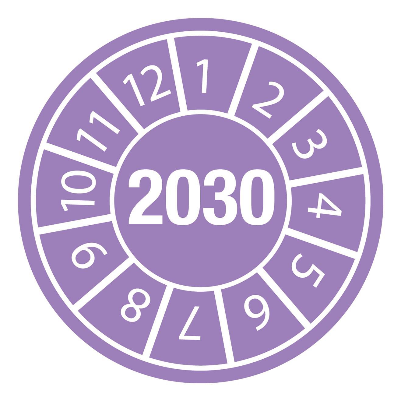 Brady Haftetiketten – Ø 25 mm, permanent, violett, weiss, Polyester, 175 Stk.