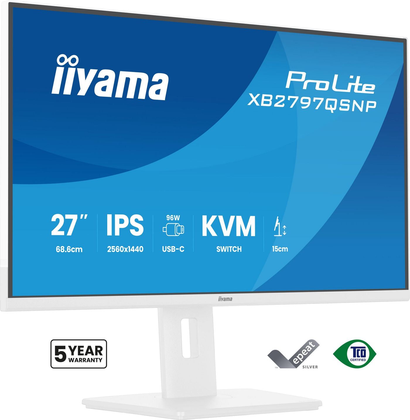 iiyama 27″, 2560 × 1440 (WQHD), USB‑C 96 W