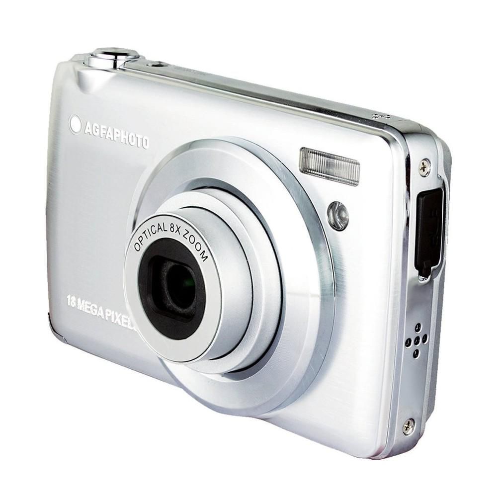 AgfaPhoto Compact DC8200 – 8× Optischer Zoom, 18 MP, 1080p, Silber