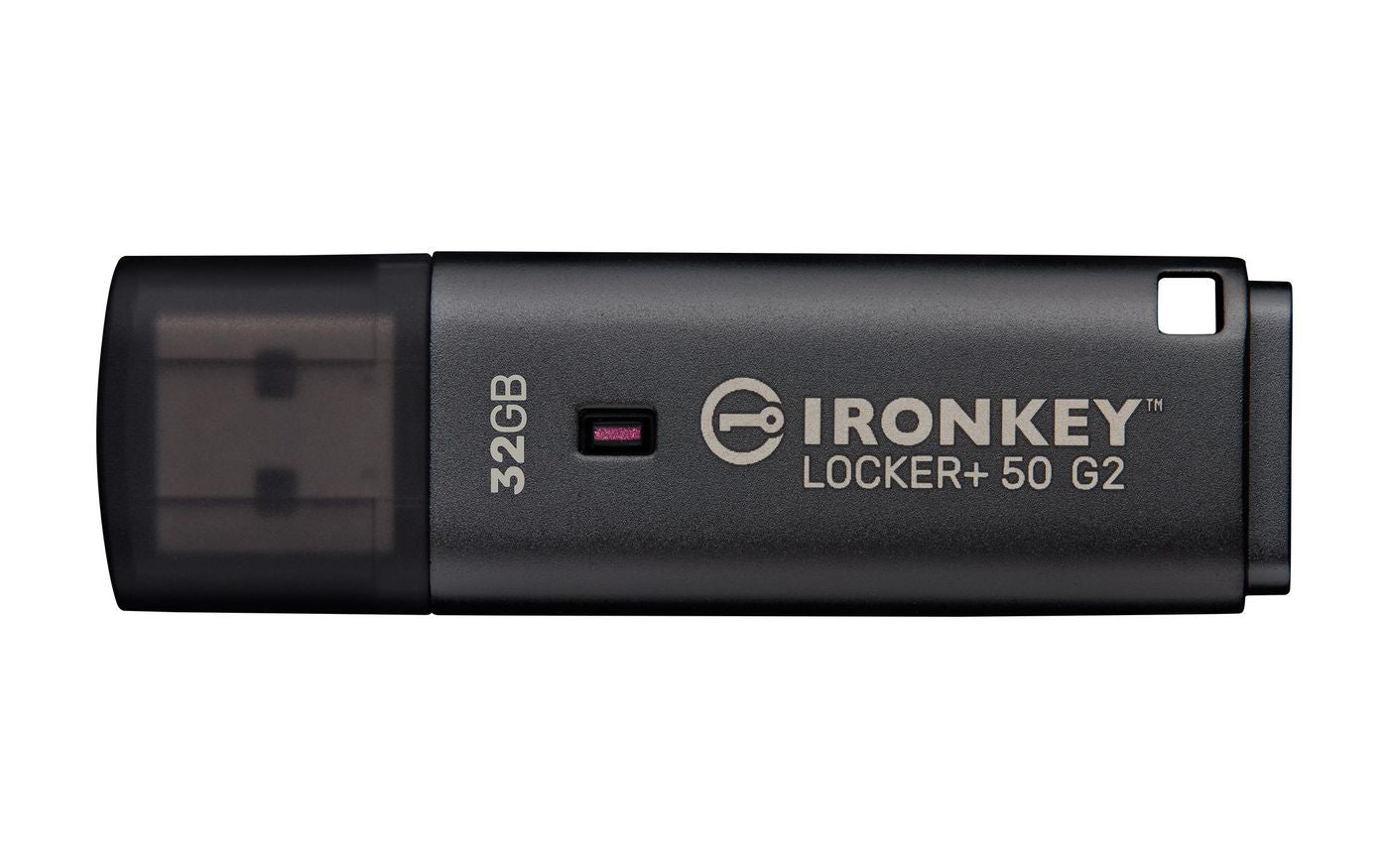Kingston Technology Kingston IronKey Locker Plus 50 G2 USB-Stick 32 GB – USB-A USB 3.2 Gen 1, 145/115 MB/s, AES-256, FIPS 197