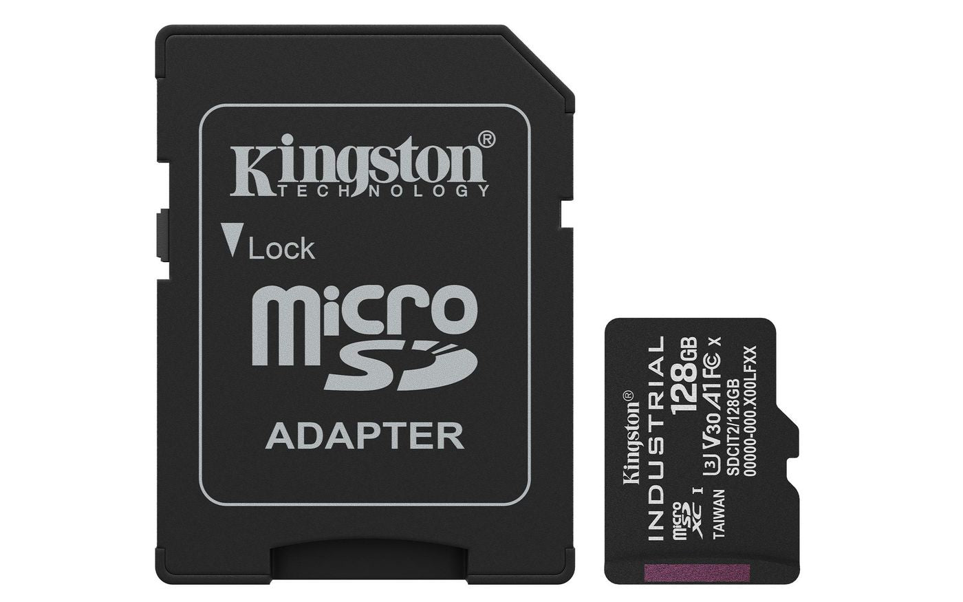 Kingston Technology Kingston Industrial microSDXC 128 GB – UHS-I, Klasse 10, U3, V30, A1, 100/80 MB/s, inkl. SD-Adapter